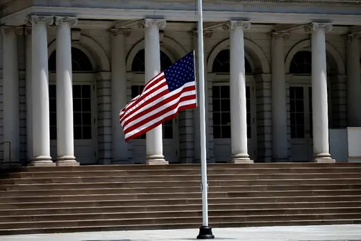 Half-staff flag